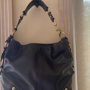Genuine leather coach hobo